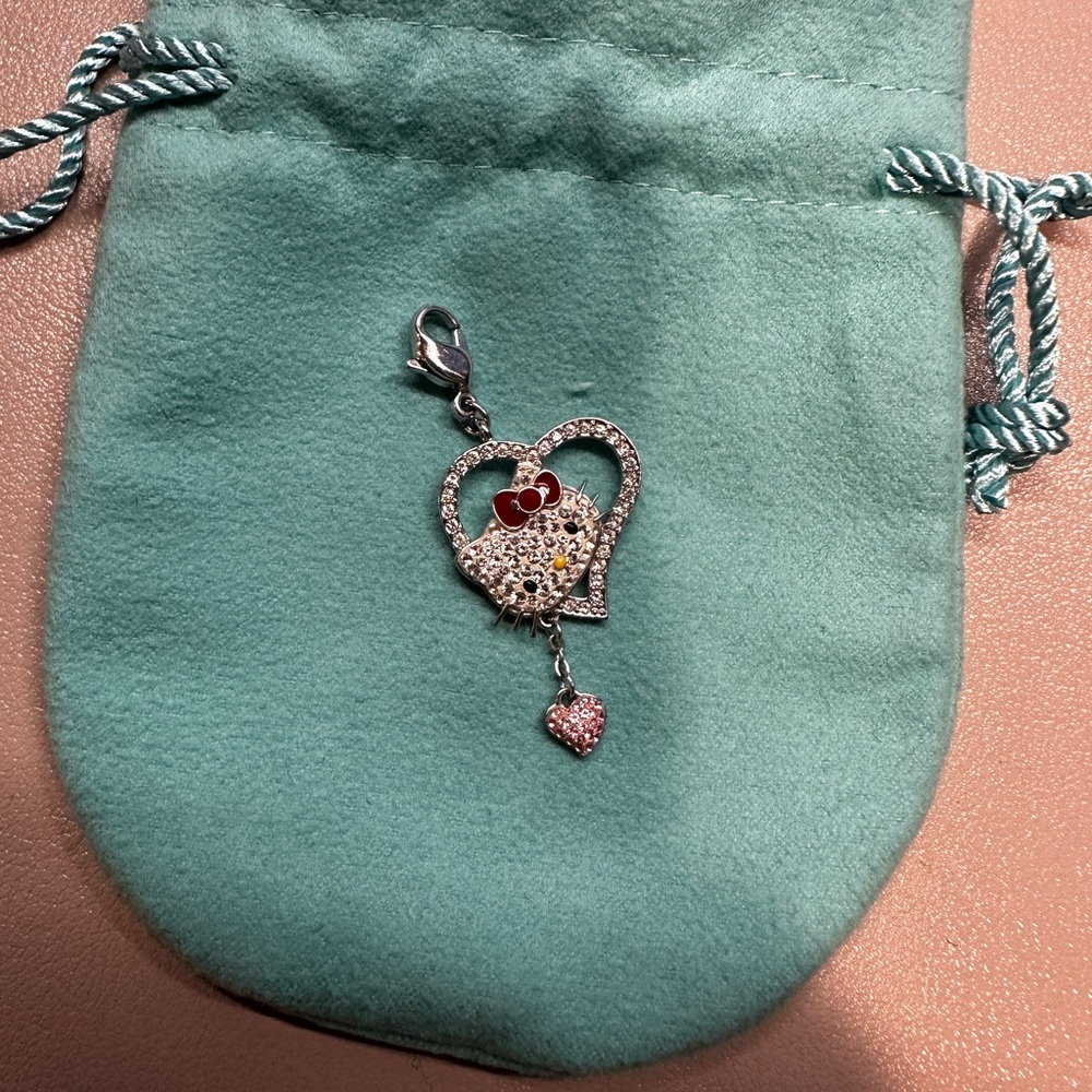 Hello Kitty Swarovski Heart Charm